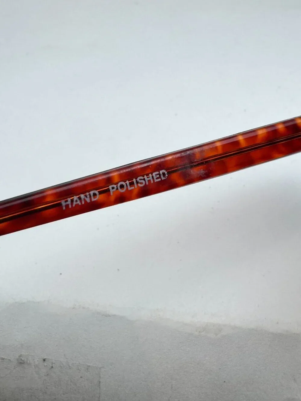 Unisex Hand Polished Tortoiseshell Square Sunglasses-Minor Scratches, Frame Bent